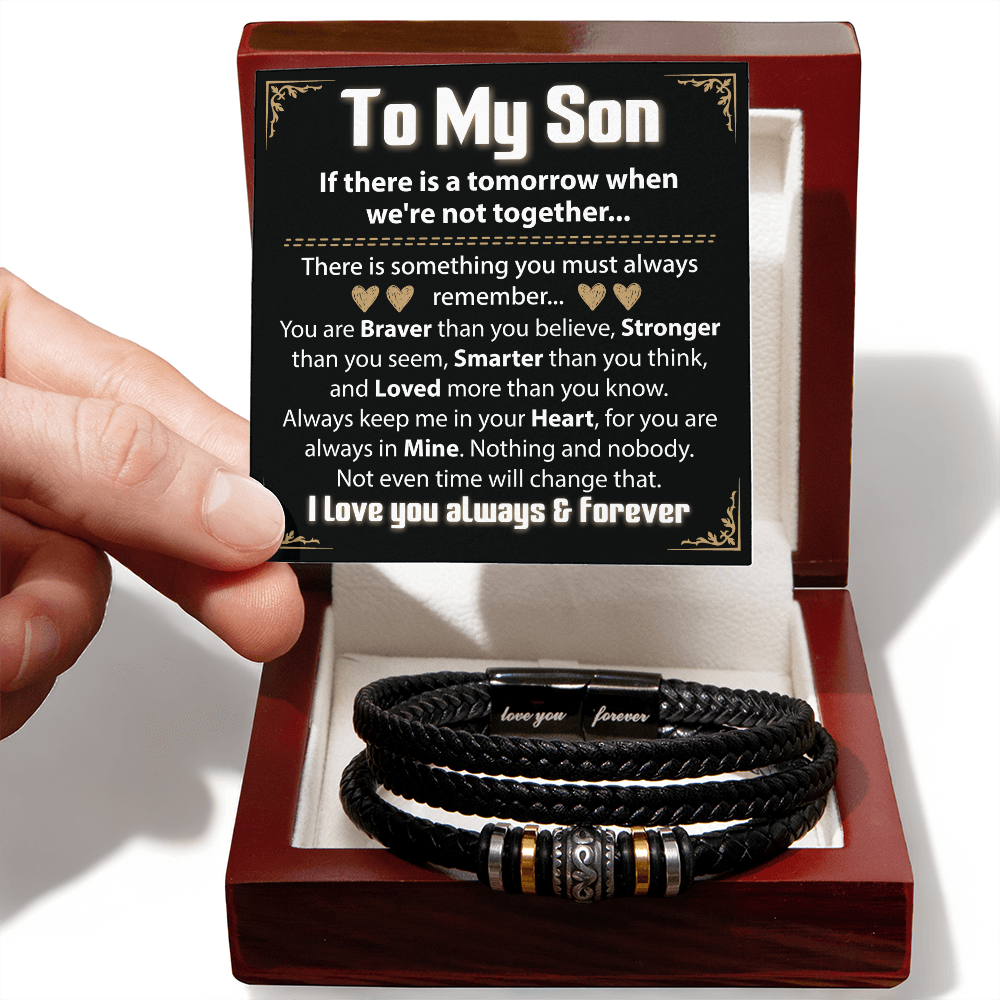 "To My Son Necklace - A Forever Reminder of Love, Strength, and Unbreakable Bond"