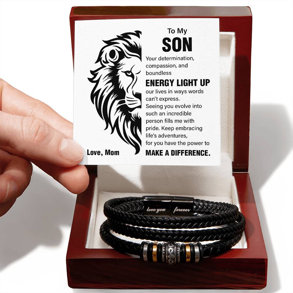 Lion Bracelet for Son – With Message Card