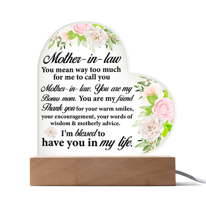 Thank You Gift for Mother-in-law Wedding or Mother's Day Gift