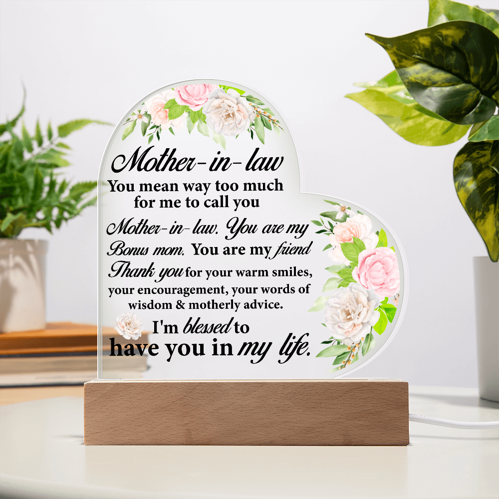 Thank You Gift for Mother-in-law Wedding or Mother's Day Gift