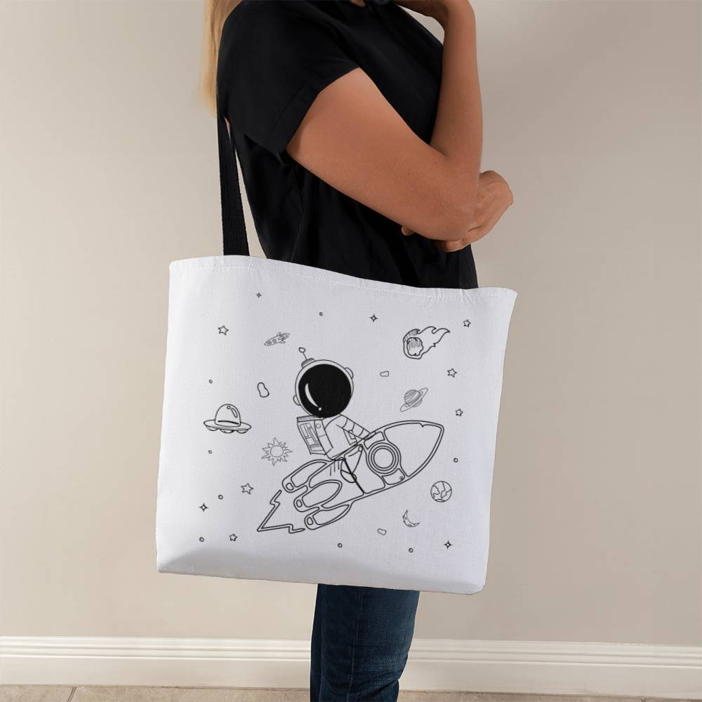 Astronaut On A Rocket Toto Bag