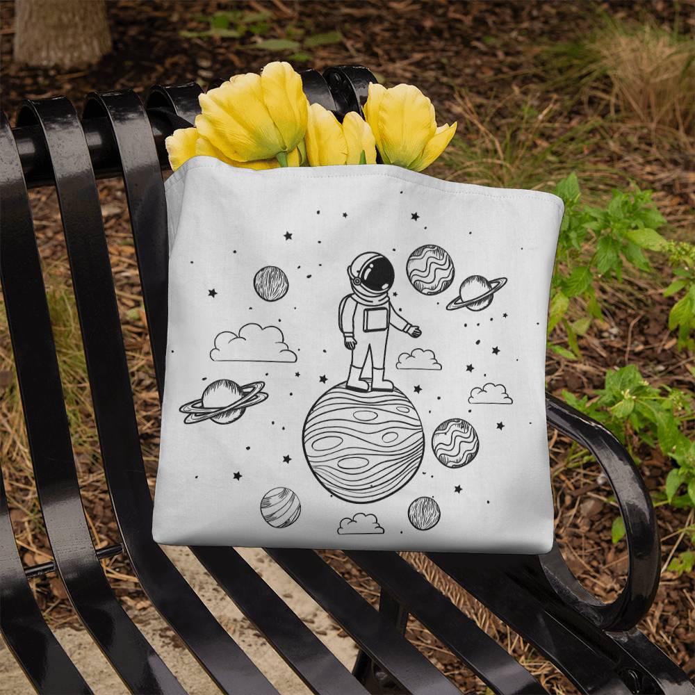 Astronaut On A Planet Toto Bag