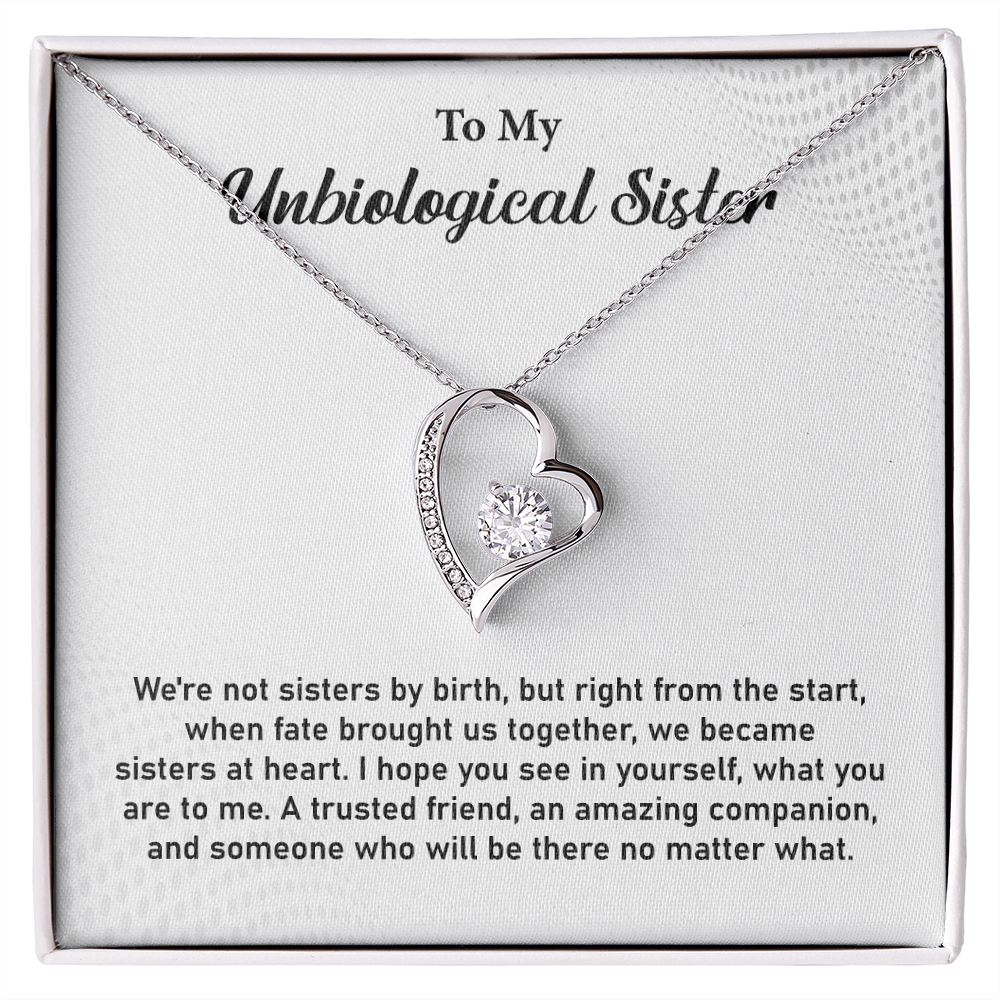 To My Unbiological Sister Necklace Gift