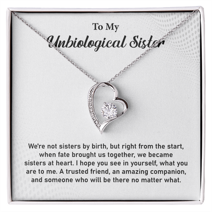 To My Unbiological Sister Necklace Gift