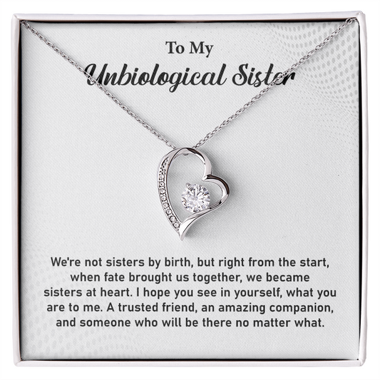 To My Unbiological Sister Necklace Gift