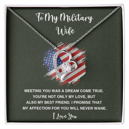 Love Gift for Military Wife – Romantic Card Inside
