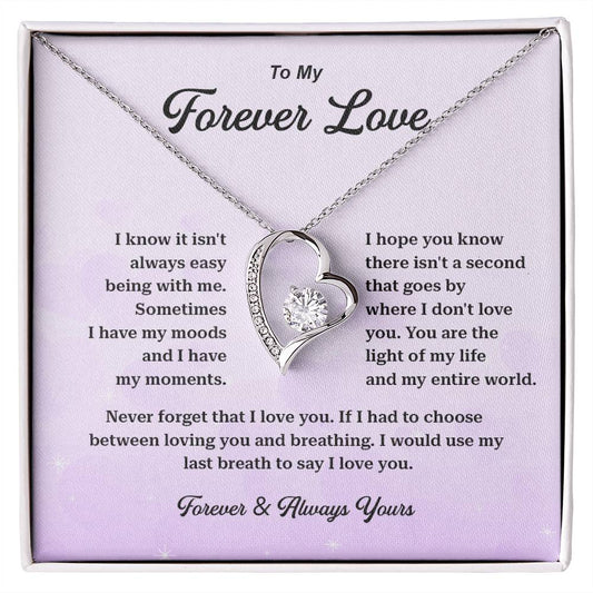 Forever Love Necklace Gift with Heartfelt Message