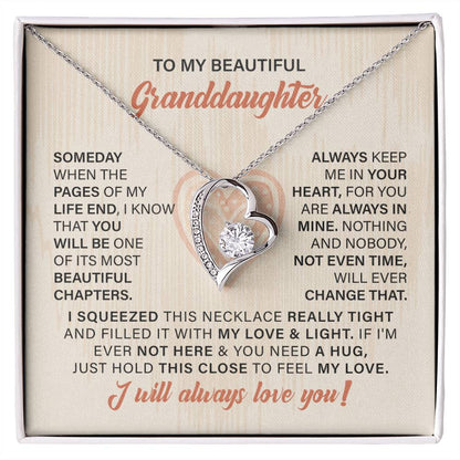 To My Beautiful Granddaughter Necklace, To My Granddaughter Graduation, Birthday, Wedding, Valentines, Christmas Pendant Jewelry, Confirmation Gifts For Granddaughter.