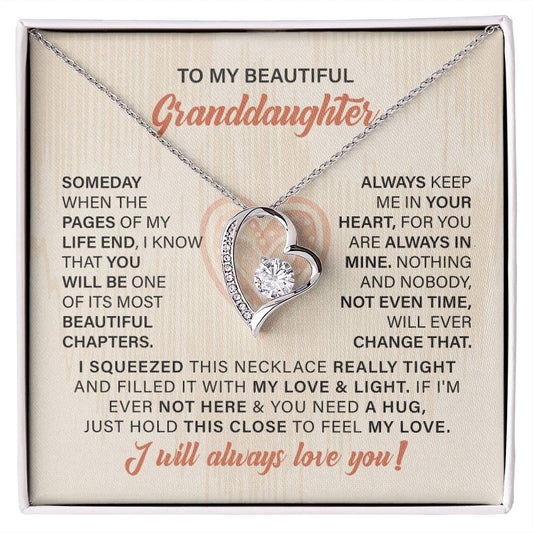 To My Beautiful Granddaughter Necklace, To My Granddaughter Graduation, Birthday, Wedding, Valentines, Christmas Pendant Jewelry, Confirmation Gifts For Granddaughter.