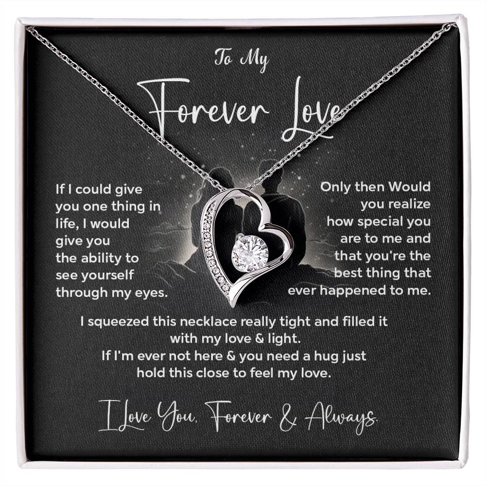 To My Forever Love Necklace Gift From Your Soulmate Inspirational Necklace