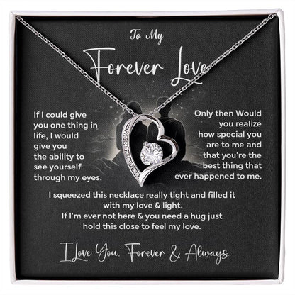 To My Forever Love Necklace Gift From Your Soulmate Inspirational Necklace