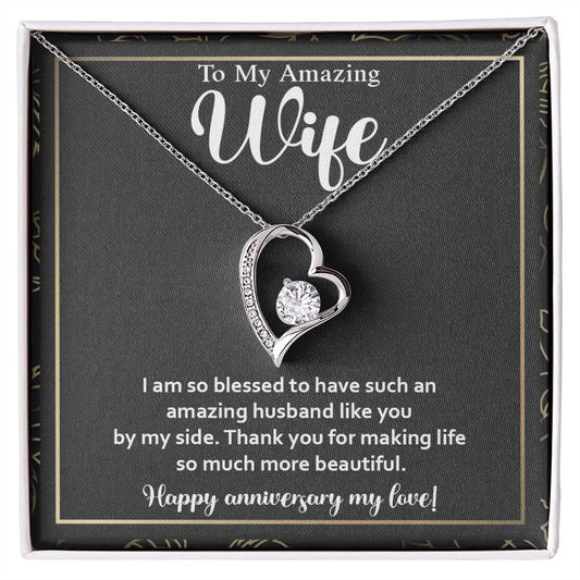 Romantic Anniversary Gift for Wife – Heart Necklace