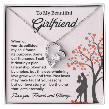 Girlfriend Necklace Gift with Eternal Love Card
