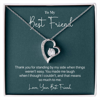 To My Best Friend, Valentine's Day Necklace Gift Thank You For Your Unwavering Support Difficult Moments Jewelry Heartfelt Appreciation Gift Meaningful Gift Thankful For Your Friendship Necklace Our Beautiful Connection Jewelry Gift