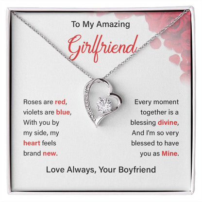 To my girlfriend Roses are red.