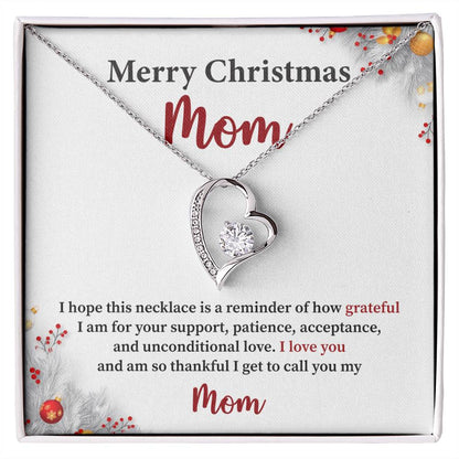 Merry Christmas Necklace Gift For Mom Gift From Son Or Daughter
