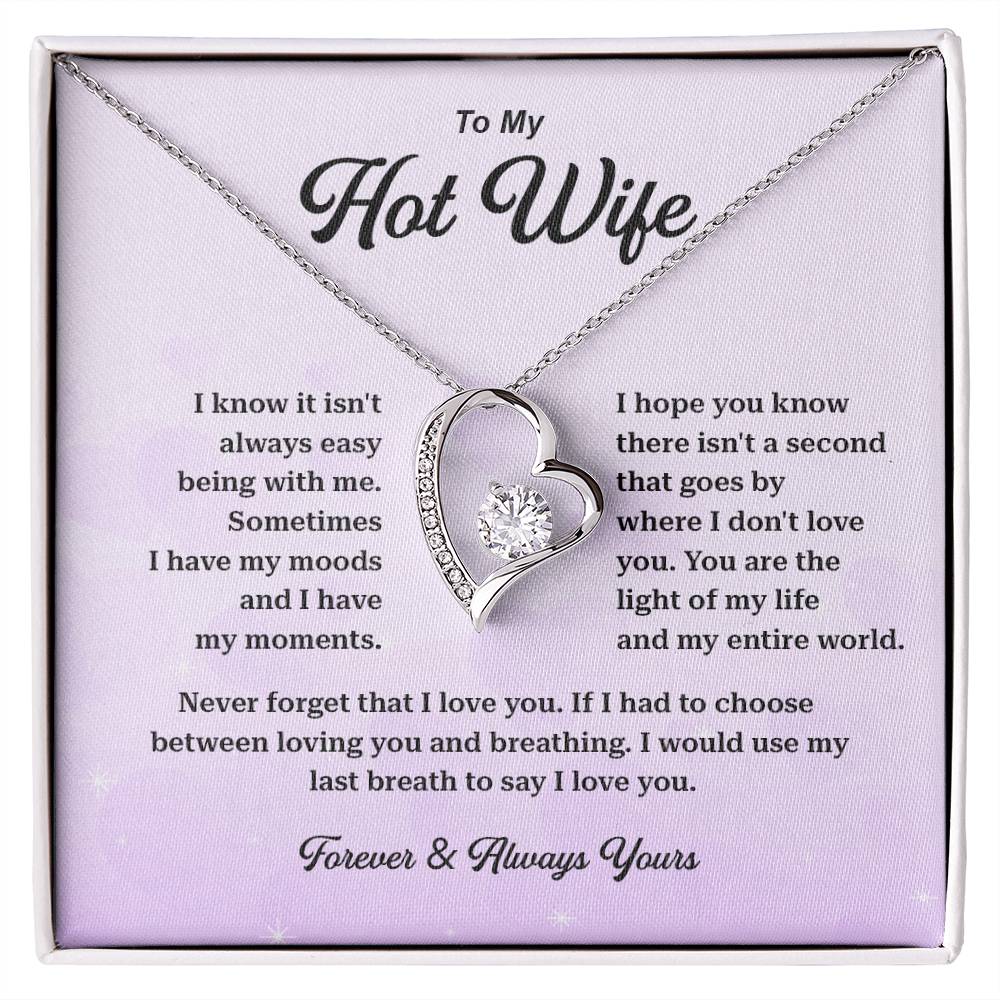 Hot Wife Necklace Gift with Romantic Message Card