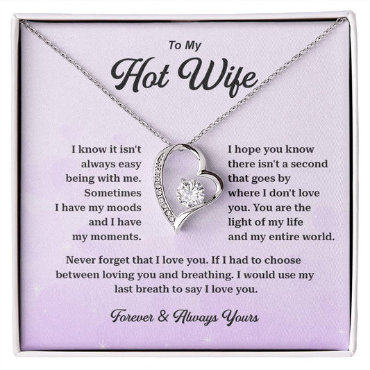 Hot Wife Necklace Gift with Romantic Message Card
