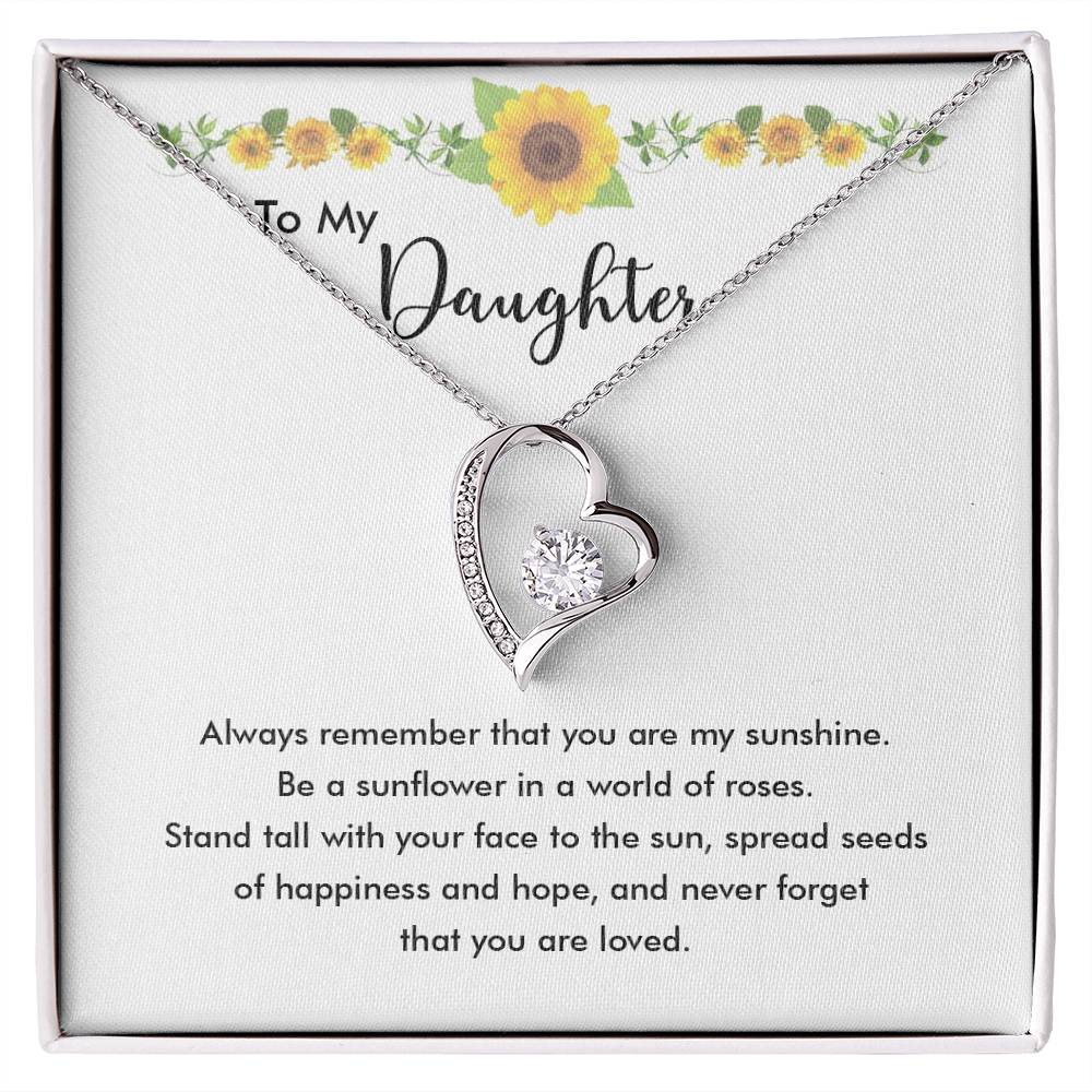To My Daughter Necklace Gift – You Are My Sunshine Jewelry Box