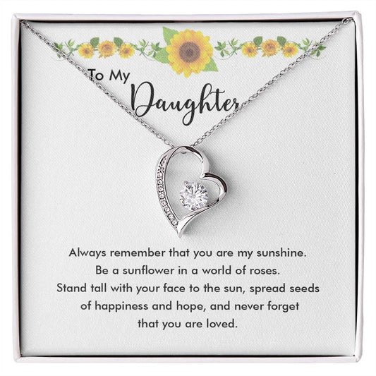 To My Daughter Necklace Gift – You Are My Sunshine Jewelry Box