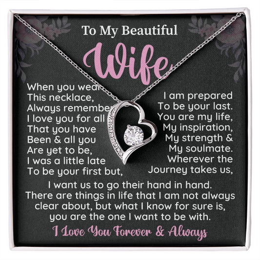Wife Necklace Gift With Romantic Card From Husband