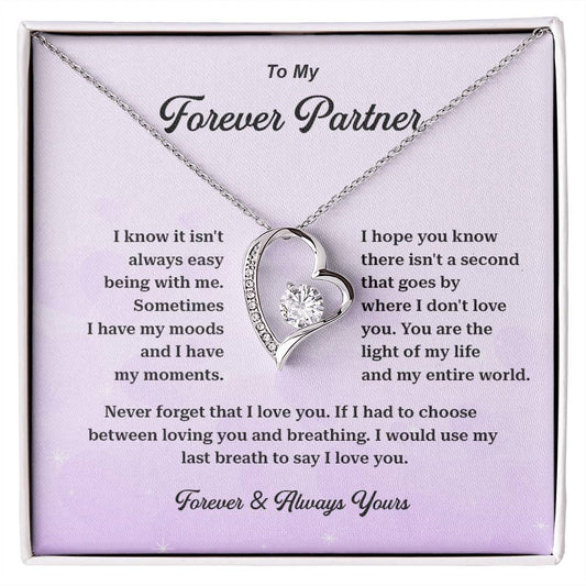 Forever Partner Necklace Gift – Message Card Box
