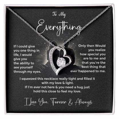 Gift for Girlfriend or Wife – Love Necklace with Card
