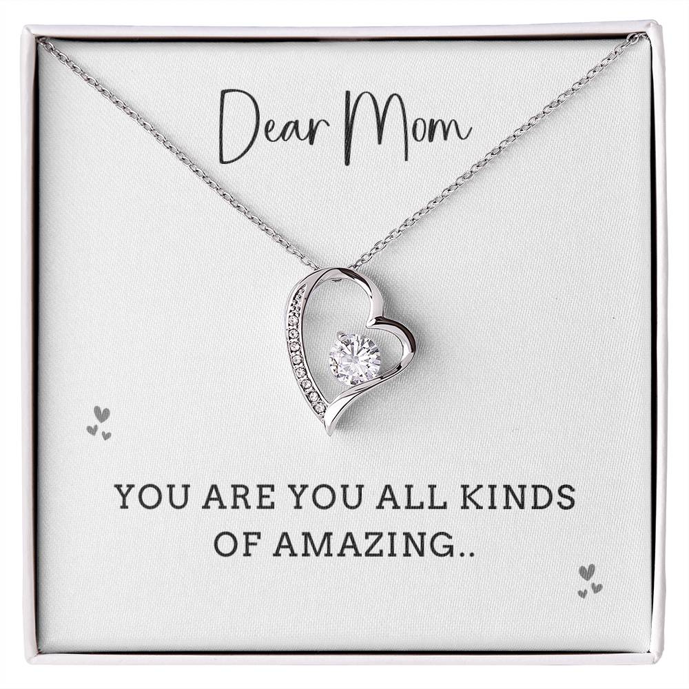 Dear Mom, Amazing Mom Necklace Gift Best Necklace Gift For Mom Inspirational Necklace Gift Thoughtful Necklace Gift Best Mother’s Day Necklace Gift Amazing Mom Celebration Necklace Gift Thoughtful Gift Necklace For Mothers