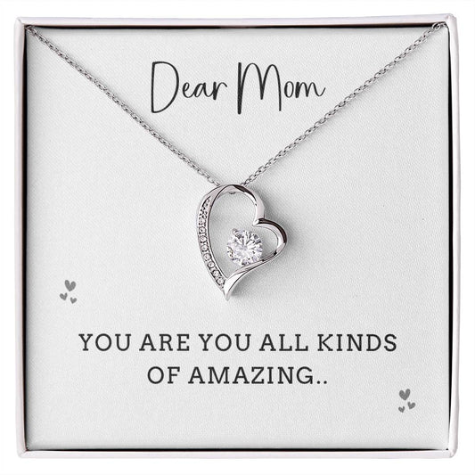 Dear Mom, Amazing Mom Necklace Gift Best Necklace Gift For Mom Inspirational Necklace Gift Thoughtful Necklace Gift Best Mother’s Day Necklace Gift Amazing Mom Celebration Necklace Gift Thoughtful Gift Necklace For Mothers