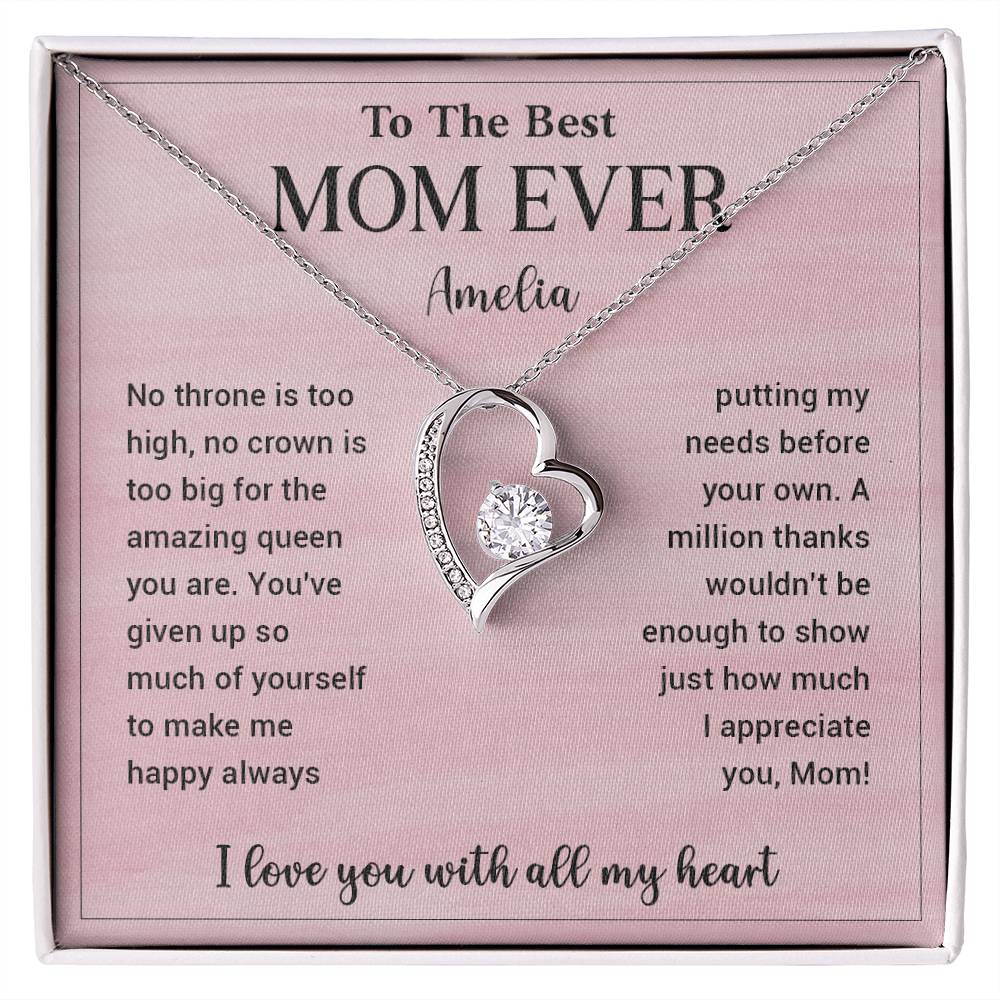 To The Best Mom Ever Amelia Necklace
