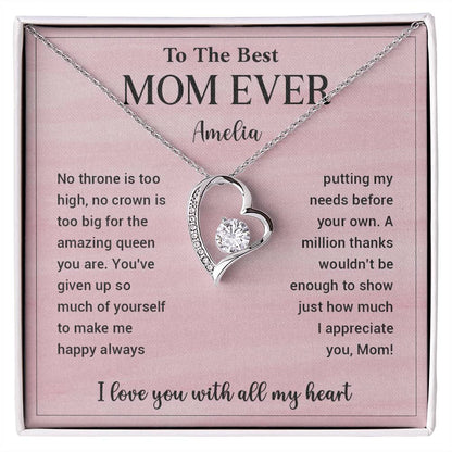 To The Best Mom Ever Amelia Necklace