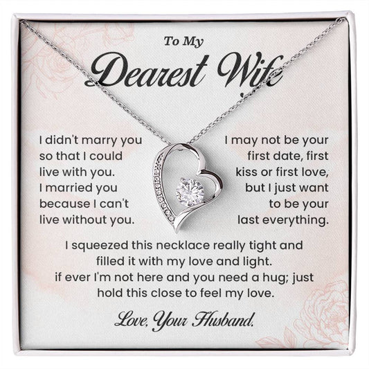 Dearest Wife Necklace Gift from Husband – Gift Box