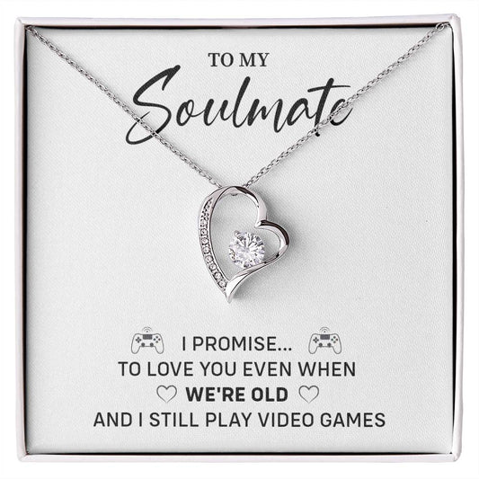 Gamer Soulmate Necklace Gift for Her – Message Card Box
