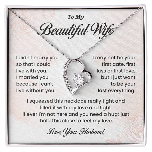 Romantic Necklace Gift for Beautiful Wife – Message Box
