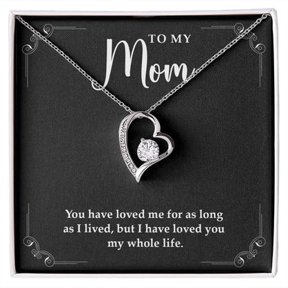 Mom Necklace Gift from Daughter – Message Card Box