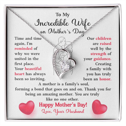 Mother’s Day Jewelry Gift for Wife with Message Card