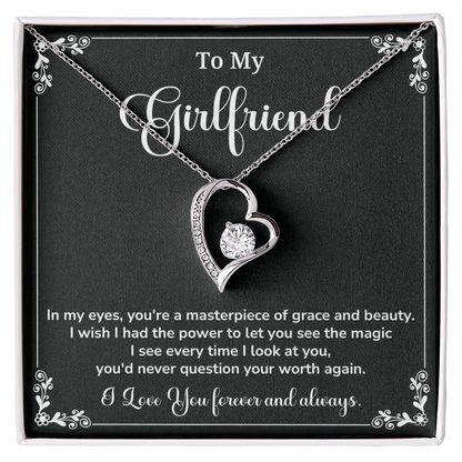 To My Girlfriend Gift With Message Card Elegant Jewelry with LED Box
