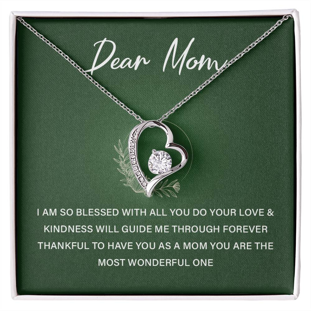 Dear Mom Blessed To Have You Necklace Love You Mom Necklace Best Mom Ever Necklace Eternal Bond With Mom Necklace Meaning Thoughtful Gift For Mindful Gift For Mom Necklace For Family Bond Dear Mom Necklace Gift