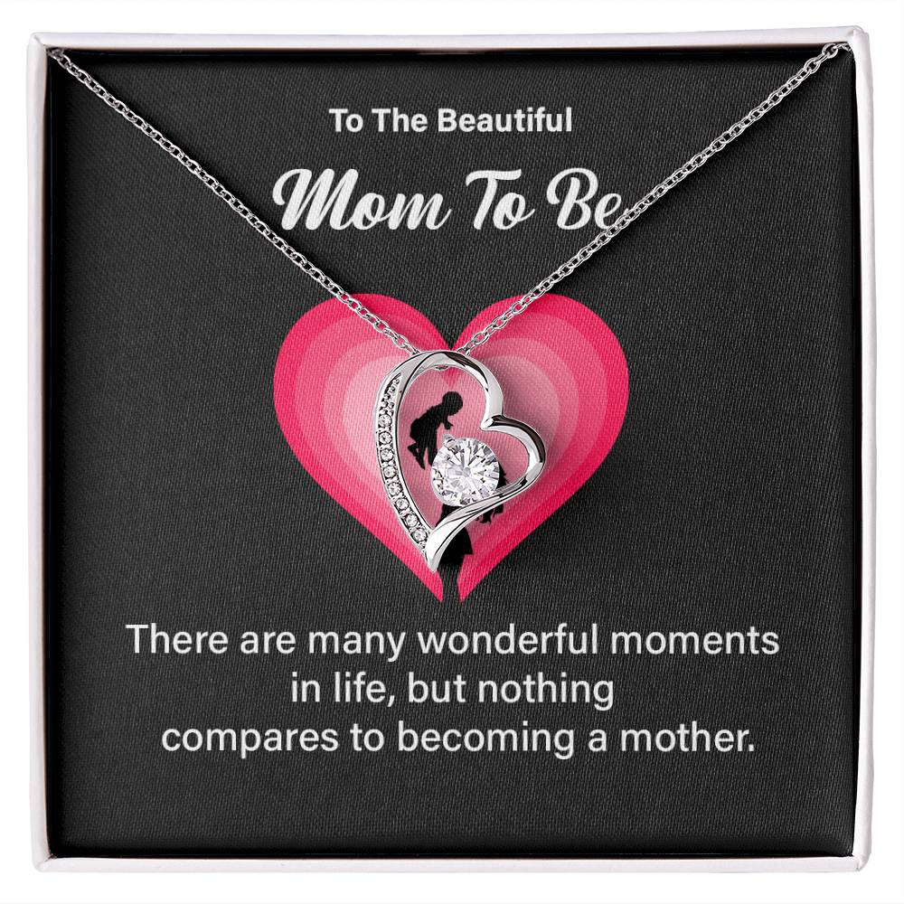 To The Beautiful Mom-to-be, Heartfelt Necklace For Her Elegant Jewelry For A Mom-to-be Thoughtful Necklace For Love And Support Sweet Pendant For A New Mom Elegant Pendant For A Mom’s Heart Thank You Gift For Motherhood Loving Message Necklace For Hope