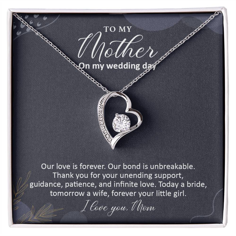 Wedding Gift for Mom – Heart Necklace with Note
