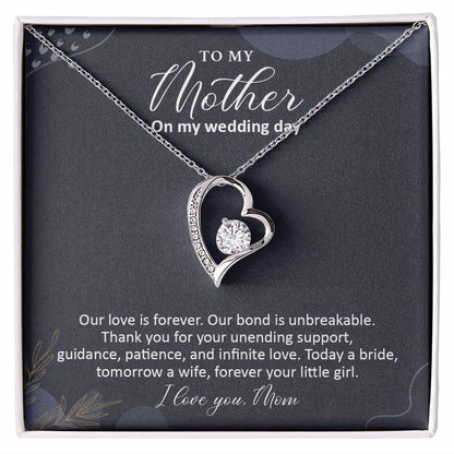 Wedding Gift for Mom – Heart Necklace with Note