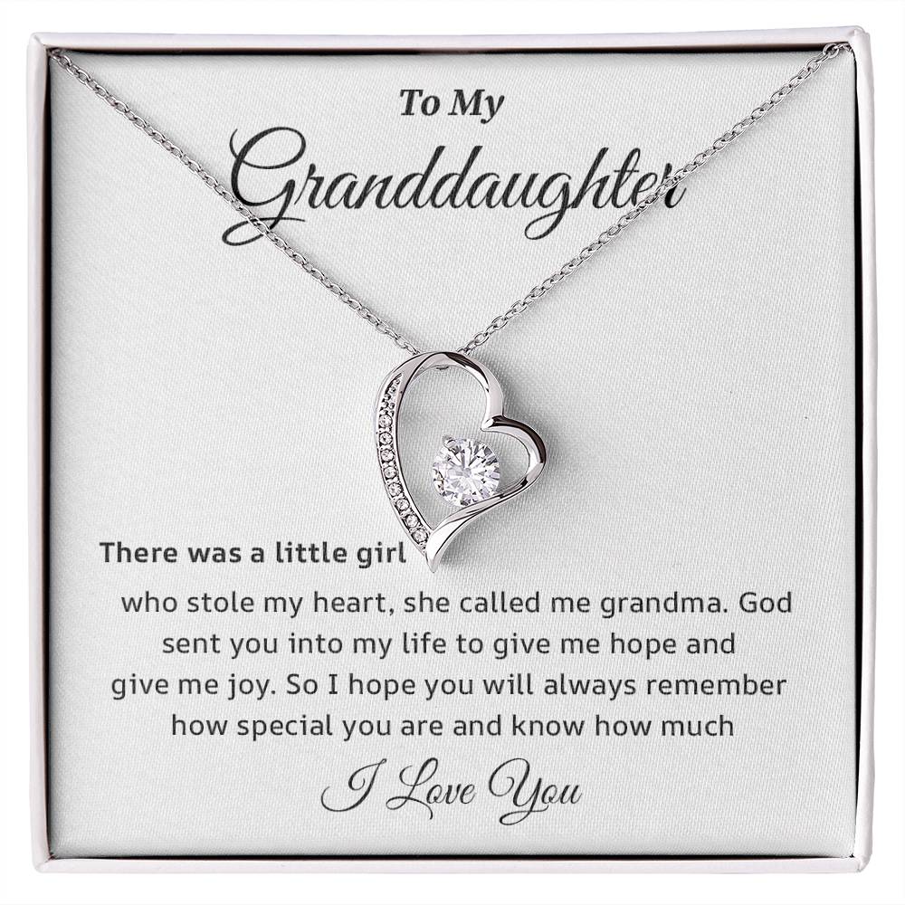 Granddaughter Necklace Gift from Grandma – Message Card Box
