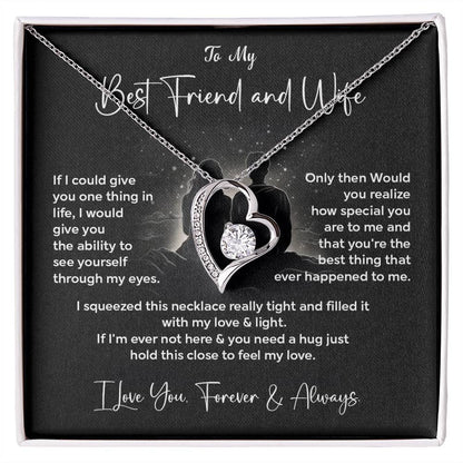 Best Friend Wife Necklace Gift – Message Card Box
