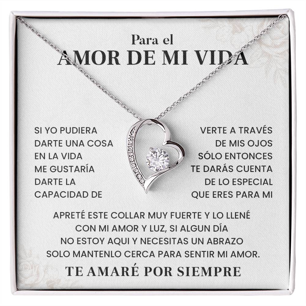 Collar Para El Amor De Mi Vida Mensaje De Amor Eterno Abrazo Cercano Con Amor Collar Con Dedicatoria De Amor Regalo Especial Para Mi Pareja Joyería De Amor Y Luz Para Ella Detalle De Amor Y Luz Eterna Regalo De Amor Verdadero Collar Con Frase Para