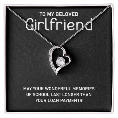 Girlfriend Graduation Gift Funny Necklace Card