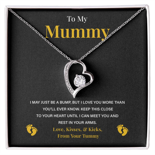Pregnancy Necklace for Mummy – Gift from Bump with Love Note Card