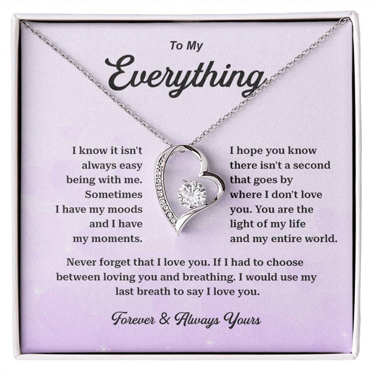 To My Everything Necklace Gift – Message Card Box