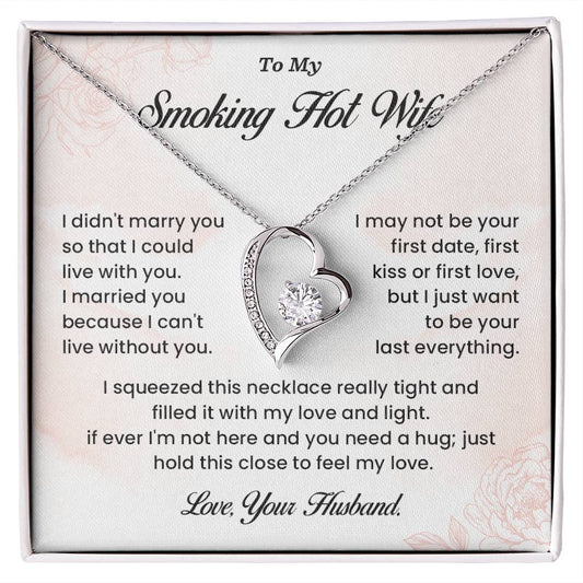 Smoking Hot Wife Necklace Gift – Message Card Box