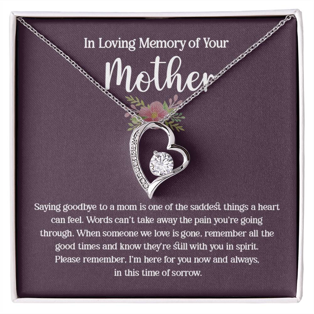 In Loving Memory Necklace For Mother – Heartfelt Memorial Jewelry Gift, Always With You In Spirit, Sentimental Keepsake For Comfort And Support During Loss