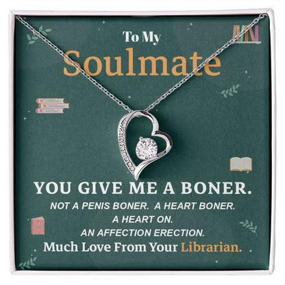 Funny Librarian Necklace Gift for Soulmate